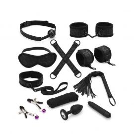 Liebe Seele Japan Black Lace and Neoprene 11pcs Bondage Kit for Beginners