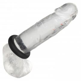 Alpha Liquid Silicone Comfort Prolong Medium Cock Ring - Black