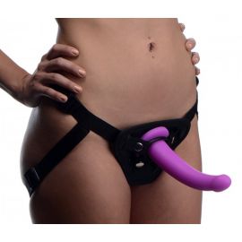 U-Strap Navigator Silicone G-Spot Dildo with Harness (6x1.45inch)