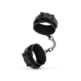 Light Play Basic Faux Leather Handcuffs - Black