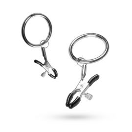 EasyToys Metal Nipple Clamps With Extra Large Pull Ring