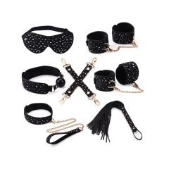 Liebe Seele Japan Stary Nights 7pcs Bondage Kit Black Stary PU