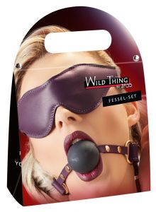 Zado Premium Leather Blindfold & Ballgag Set