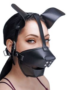 Master Series Pup Puppy Play Hood and Breathable Ball Gag