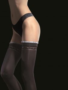 Fiore Belen 40 den (Size 2) Stay-Up Stockings Black