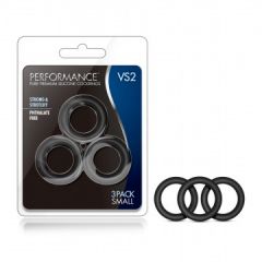 Performance Vs2 Pure Premium Silicone Cockrings - Tight (Black)