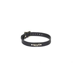 Liebe Seele Japan Demon's Kiss Black Leather Choker SLUT