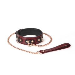 Liebe Seele Japan Wine Red Leather Collar and Leash