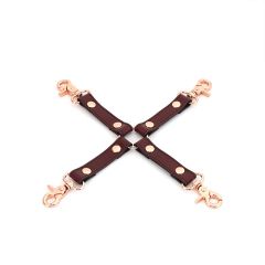 Liebe Seele Japan Wine Red Leather Hogtie Strap with Clips