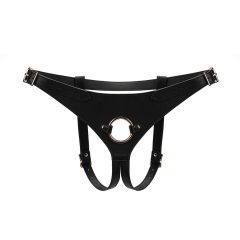 Liebe Seele Japan Dark Secret Deluxe Leather Strap On Harness (Black)