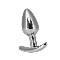 Pillow Talk - Weighted Sneaky Stainless Steel Anal Plug with Swarovski Crystal