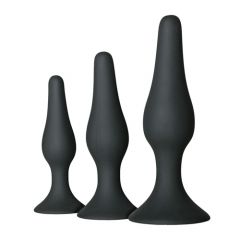 EasyToys Silicone Sloped Anal Set with Base(Small/Medium/Large)