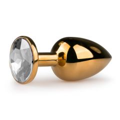 EasyToys Metal Butt Plug No. 1 - Gold/Clear