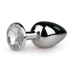 Easytoys Metal Butt Plug No. 1 - Silver/Clear