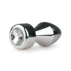 EasyToys Metal Butt Plug No. 12 - Silver/Clear