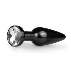 EasyToys Metal Butt Plug No. 9 - Black/Clear