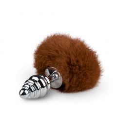 EasyToys Bunny Tail Plug No. 2 - Silver/Brown