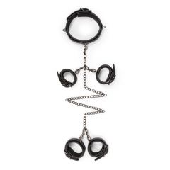 EasyToys Restraint Set with Collar, Ankle & Wrist cuffs