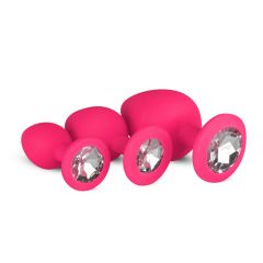 EasyToys Silicone Butt Plug with Jewel Kit