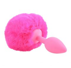 Neon Bunny Tail - Pink