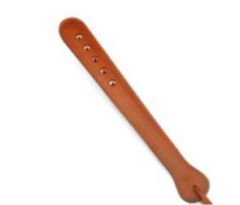 Liebe Seele Japan Luxury Orange Leather Mini Paddle with Orange Rivets