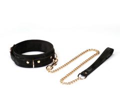 Liebe Seele Japan Boudoir Amor Black Collar and Leash with Soft Lining