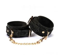 Liebe Seele Japan Boudoir Amor Black Wrist Cuffs with Soft Lining
