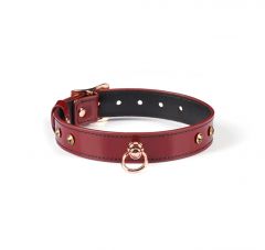Liebe Seele Japan Burgundy Premium Patent Leather Choker with O-Ring