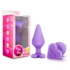 Naughtier Candy Hearts Anal Plug "Fuck Me" (Purple)