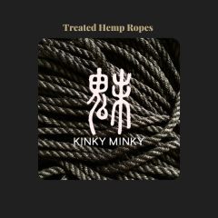 Treated Hemp Shibari Rope 8m (Black)