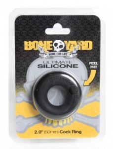 Boneyard Ultimate Silicone Cock Ring - Black