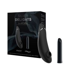 Womanizer Premium + We-Vibe Tango Silver Delights Couples Kit (Black+Silver)