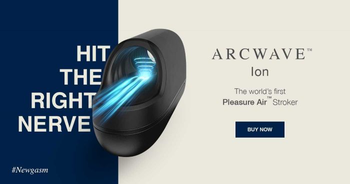 arcwave ion pleasure air smart silence male masturbator Buy the Arcwave Ion 8-function Rechargeable Silicone Pleasure Air Stroker  with Smart Silence in Black