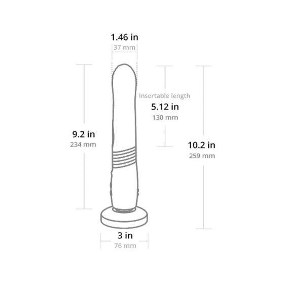 Lovense Gravity App Controlled Suction Cup Thrusting Dildo